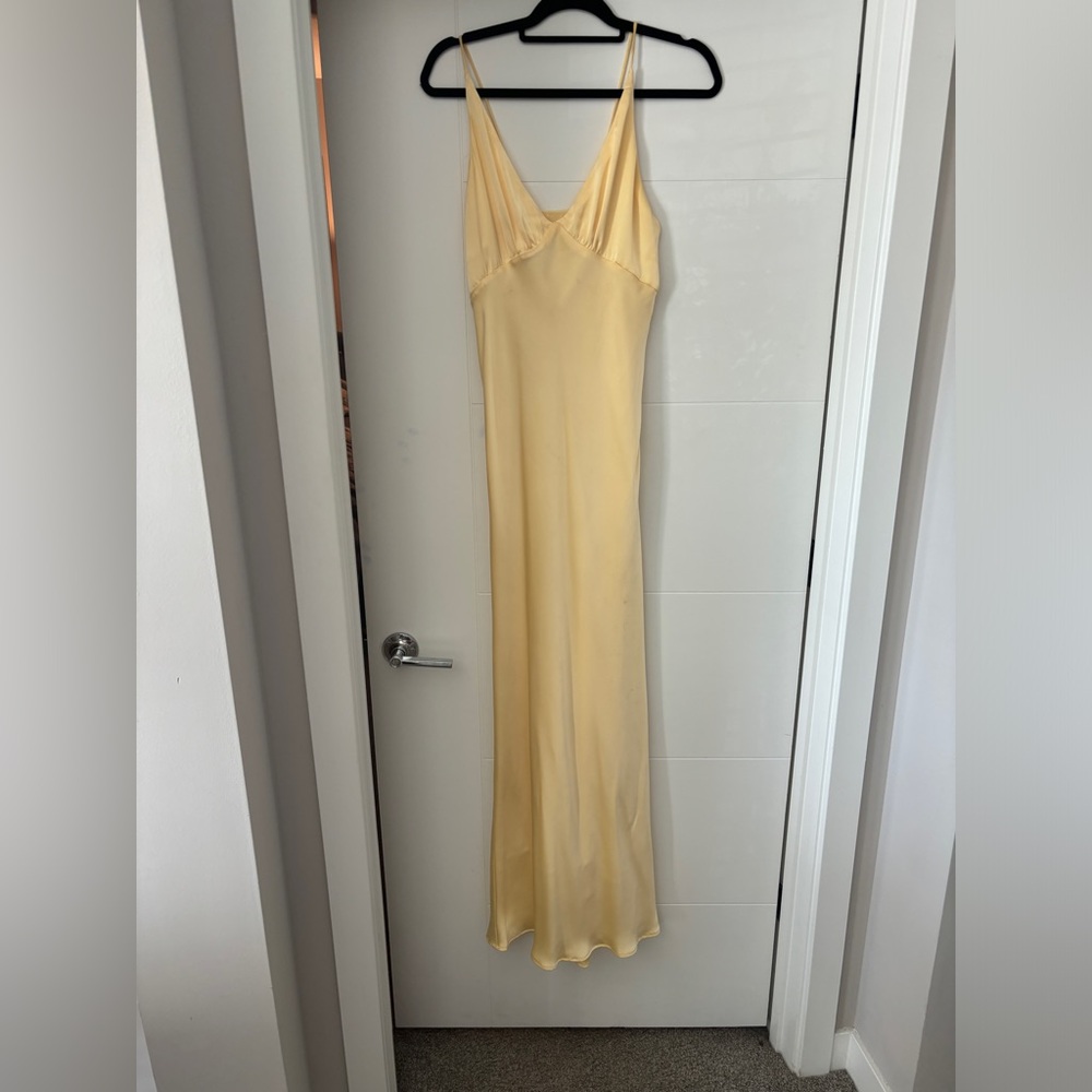 Billy J Ziah Maxi Bridesmaid Dress in Yellow. Size 12